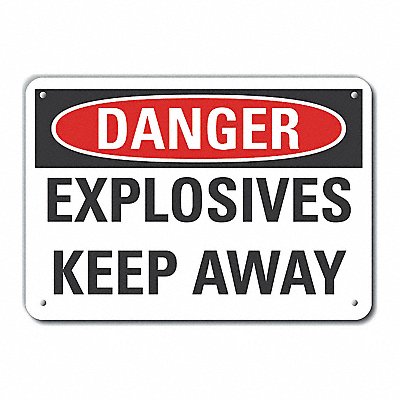 Rflct Explosive Mtrl Danger Sign 10x14in