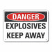 Rflct Explosive Mtrl Danger Sign 10x14in