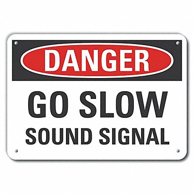 Lift Truck Traffic Danger Sign 7x10in