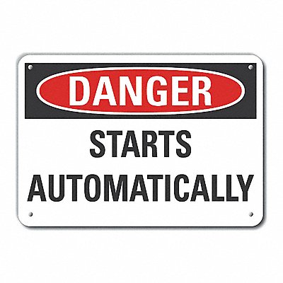 Machine Operation Danger Sign 10x14in