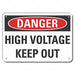 Alum High Voltage Danger Sign 7x10in