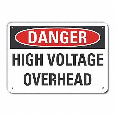 Rflctv High Voltage Danger Sign 10x14in