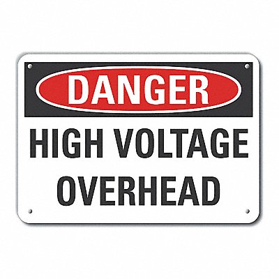 High Voltage Danger Sign 7inx10in Plastc