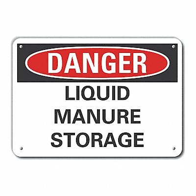 Danger Sign 7 in x 10 in Aluminum