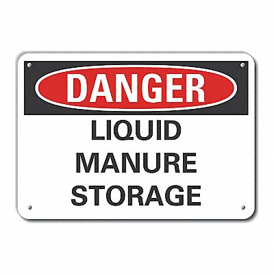 Alum Liquid Manure Danger Sign 7x10in