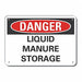 Liquid Manure Danger Sign 10x14in Plstc