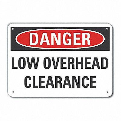 Rflct Low Clearance Danger Sign 7x10in