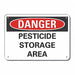 Alum Pesticide Danger Sign 10x14in Alum