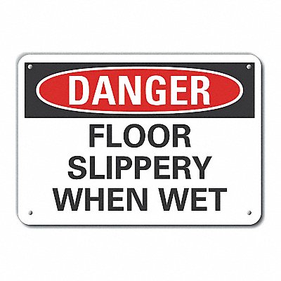 Rflct Slippery Floor Danger Sign 7x10in