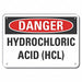 Aluminum HCL Acid Danger Sign 7x10in