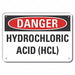 Hydrochloric Acid Danger Sign 10x14in