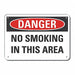 Alum No Smoking Danger Sign 10x14in Alum