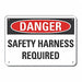 Plastic Fall Danger Sign 7x10in Plastic