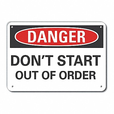 Rflct Mach Operation Danger Sign 10x14in