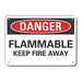 Danger Sign 7 in x 10 in Aluminum