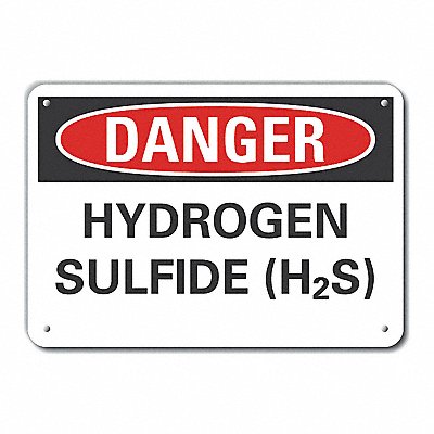 Hydrogen Sulfide Danger Sign 10x14in