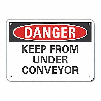 Rflct Conveyor Safty Danger Sign 10x14in