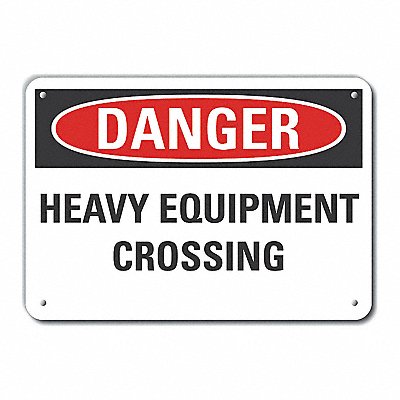 Traffic Safety Danger Sign 7x10in Plstc