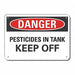 Alum Pesticide Danger Sign 7x10in Alum