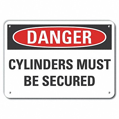 Danger Sign 7 in x 10 in Aluminum