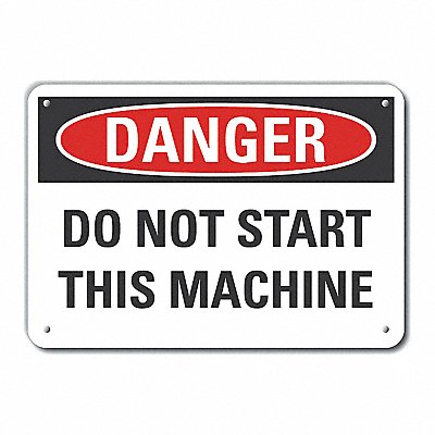 Rflct Mach Operation Danger Sign 10x14in