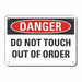 Danger Sign 7 in x 10 in Aluminum