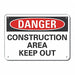 Danger Sign 7 in x 10 in Aluminum