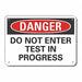 Auth Person Danger Sign 7inx10in Plastic