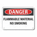 Rflctv Flam Mtrl Danger Sign 10x14in Alu