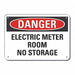 Alum Electrical Panel Danger Sign 7x10in