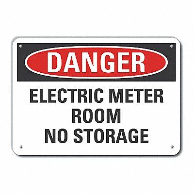 Elec Panel Danger Sign 10x14in Plastic