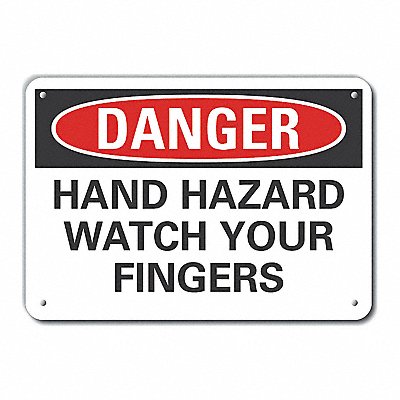 Danger Sign 7 in x 10 in Aluminum