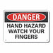 Danger Sign 7 in x 10 in Aluminum