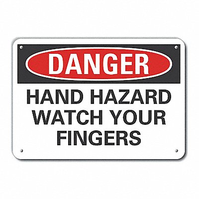 Machine Operation Danger Sign 7x10in