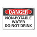 Potable Water Danger Sign 10inx14in Alum