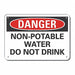 Potable Water Danger Sign 10x14in Plstc