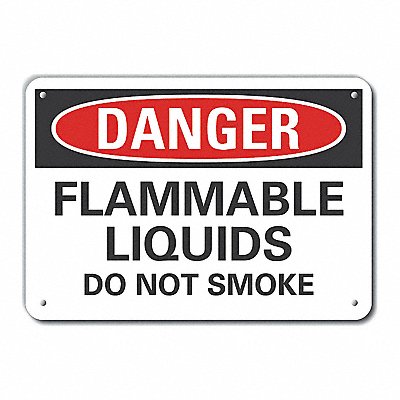 Rflct Flamm Liquid Danger Sign 7x10in