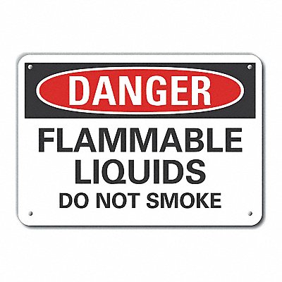 Flam. Liquid Danger Sign 7x10in Plastic