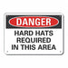 Alum Hard Hat Danger Sign 7x10in Alum