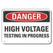 High Voltage Danger Sign 7x10in Plastic