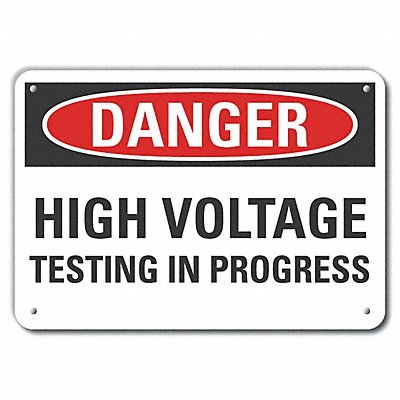 Rflct High Voltage Danger Sign 7x10in