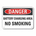 Batt. Charging Danger Sign 7x10in