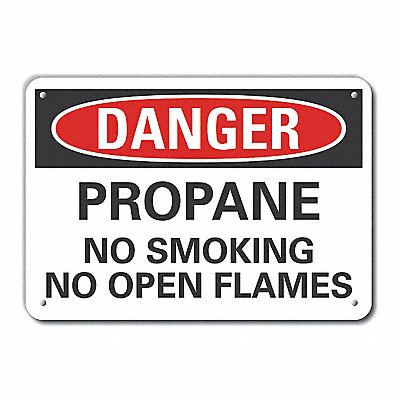 Propane Danger Sign 10inx14in Aluminum