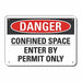 Danger Sign 7 in x 10 in Aluminum