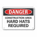 Construct Area Danger Sign 7x10in Plastc