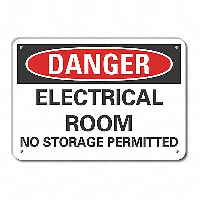 Danger Sign 7 in x 10 in Aluminum