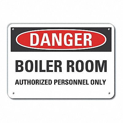 Auth Personnel Danger Sign 10x14in Alum