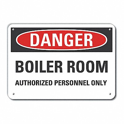 Danger Sign 7 in x 10 in Aluminum