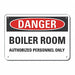 Auth Personnel Danger Sign 10x14in Alum