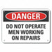 Rflct Mach Operation Danger Sign 10x14in